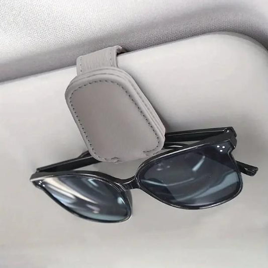 Automaze Leather Car Visor Sunglass Holder - Clip for Car